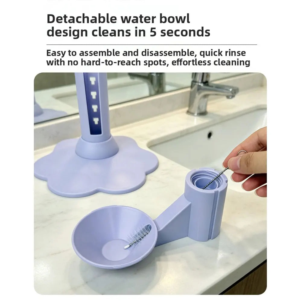 Adjustable Elevated Gravitys Pet Automatic Water Dispenser No Electricity Required With Suction Cup Anti Tipping For Cats Dogs