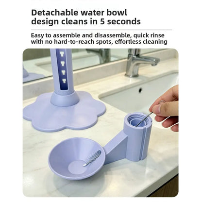 Adjustable Elevated Gravitys Pet Automatic Water Dispenser No Electricity Required With Suction Cup Anti Tipping For Cats Dogs