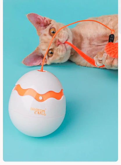 Automatic Rotating Cat Teaser Toy Dinosaur Egg Electric Cat Teaser Wand Cat Self-Entertainment Gadget