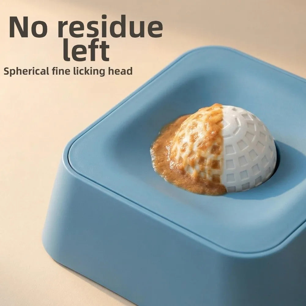 Lick Bowl with Rolling Ball Pet Slow Feeder  Training Bowl