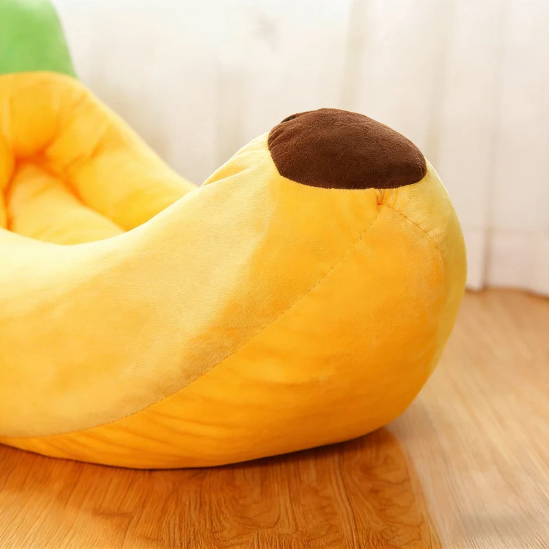 Banana Pet House Dog Cat Nest Warm Plush Toys Soft Plush Stuffed Cushion Creative Banana Home Living Room Decoration