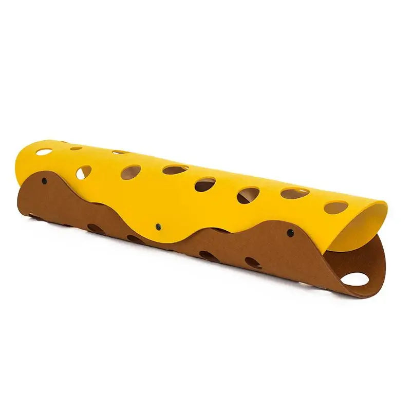 Splicing Cat Toy Felt Pom Nest Deformable Kitten Tunnel Collapsible Tube House Tunnel Interactive Pet Pusscat Security Sense