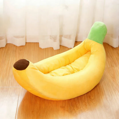 Banana Pet House Dog Cat Nest Warm Plush Toys Soft Plush Stuffed Cushion Creative Banana Home Living Room Decoration
