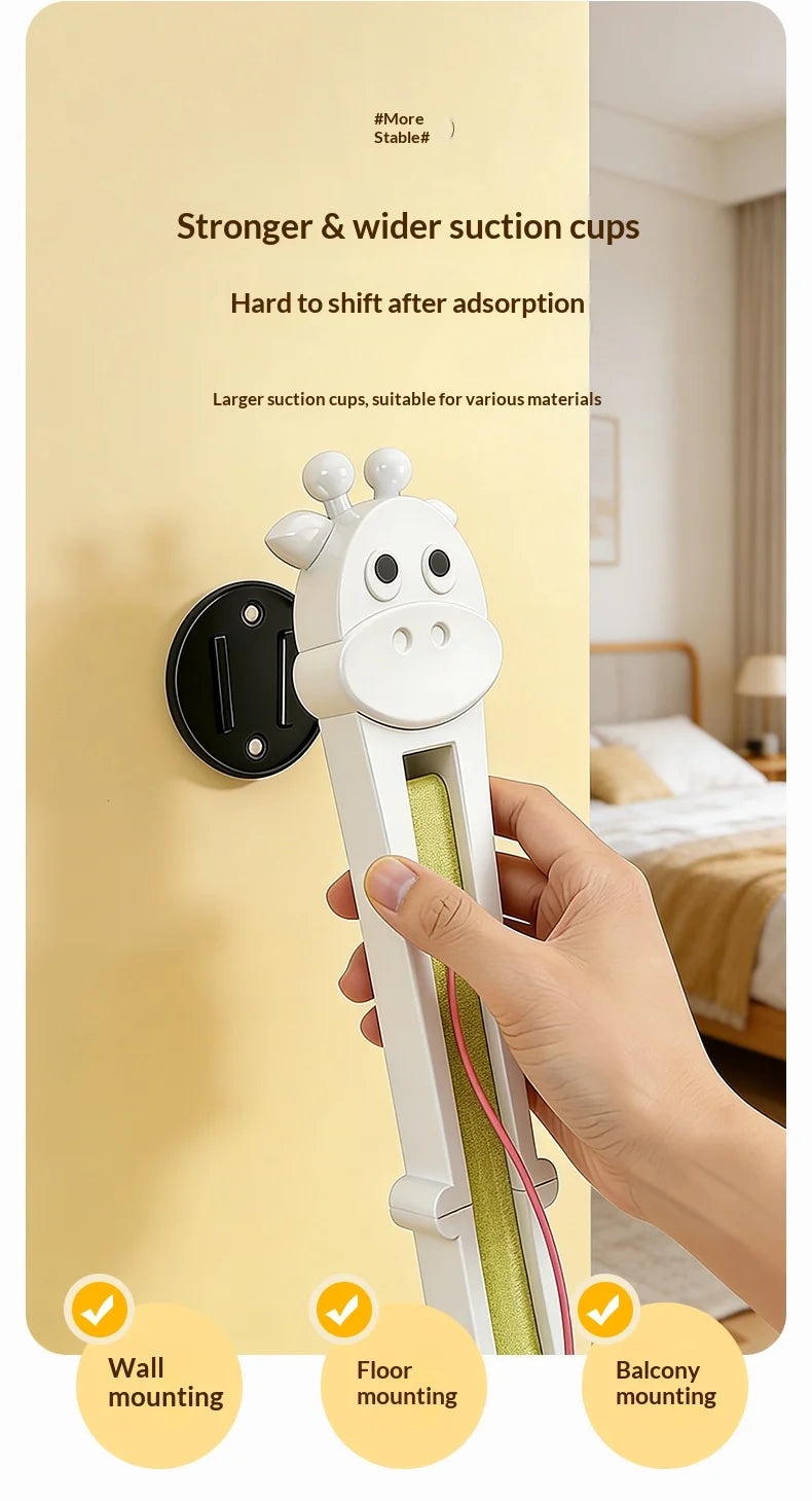 Automatic Interactive Cat Toy, Wall Mounted Cat Teaser Wand with Moving Rope, Indoor Kitten Exercise Toy for Bored Cats