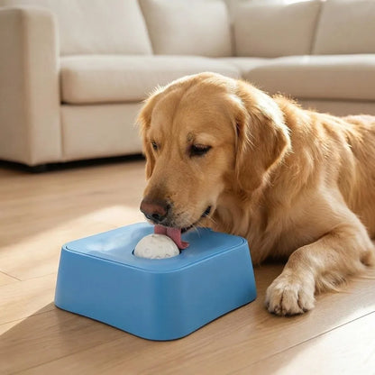 Lick Bowl with Rolling Ball Pet Slow Feeder  Training Bowl