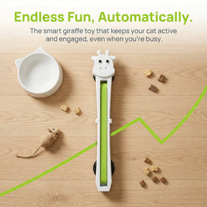 Automatic Interactive Cat Toy, Wall Mounted Cat Teaser Wand with Moving Rope, Indoor Kitten Exercise Toy for Bored Cats