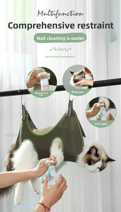 Cat Bathing Bag Fixed Bag Multifunctional Anti-Scratch Cat Bag Multifunctional Cat Bathing Bag Kitten Bathing Tool