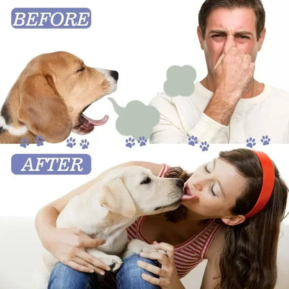 Pet Teeth Cleaning Spray Oral Care Remove Tooth Stains Keep Fresh Breath for Cats and Dogs