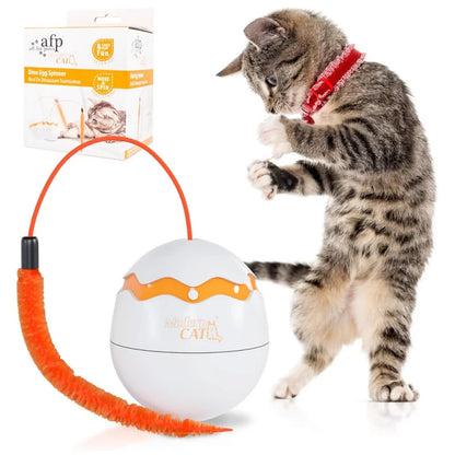 Automatic Rotating Cat Teaser Toy Dinosaur Egg Electric Cat Teaser Wand Cat Self-Entertainment Gadget