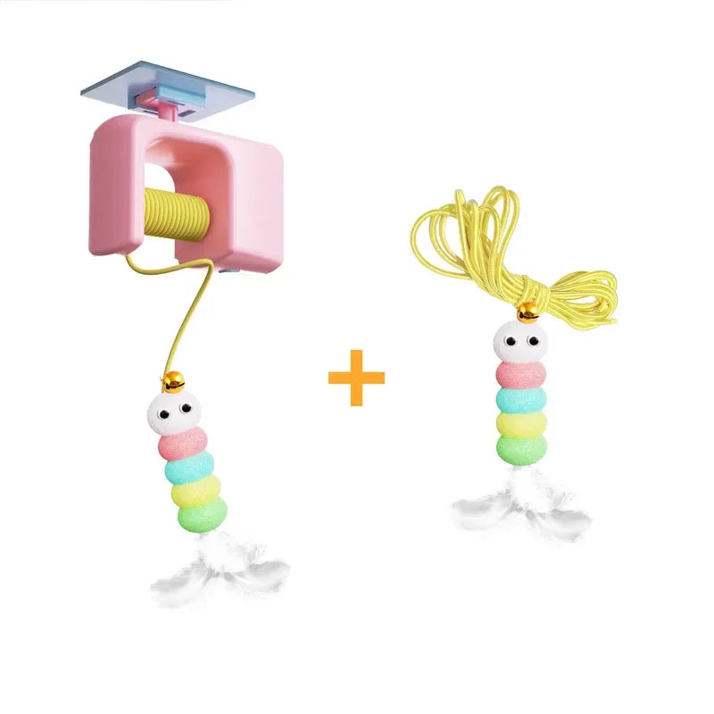 Popular new interactive electric cat toys with hanging doors automatic cat ball toys self play funny cat toys