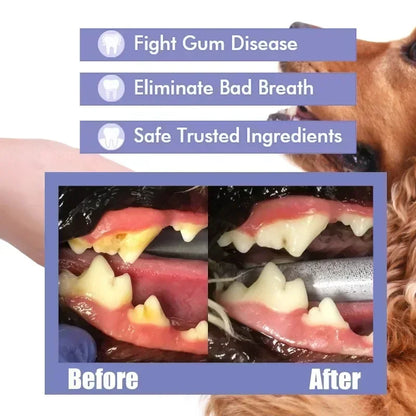 Pet Teeth Cleaning Spray Oral Care Remove Tooth Stains Keep Fresh Breath for Cats and Dogs