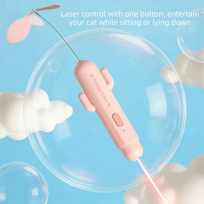 Interactive Cat Toys Butterfly Teaser Suction Cup Electric Self-Play Rod 360 Rotation Vibration Sensor
