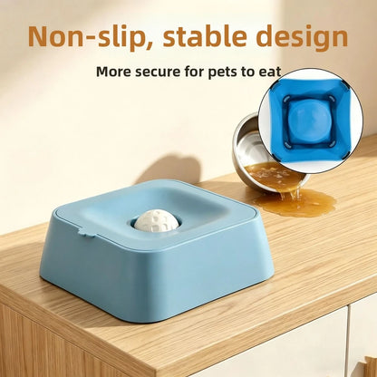 Lick Bowl with Rolling Ball Pet Slow Feeder  Training Bowl