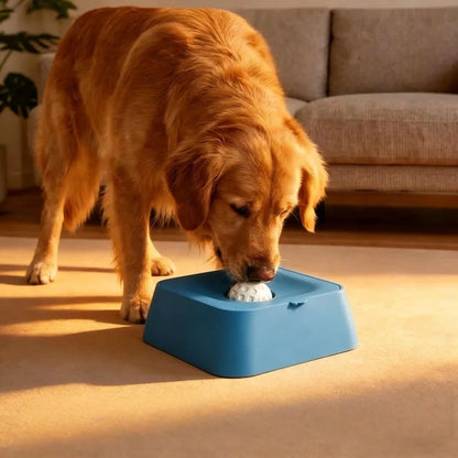 Lick Bowl with Rolling Ball Pet Slow Feeder  Training Bowl